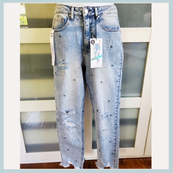 Tinseltown Daisy Mom Jeans Size 5 - Picture 7 of 7